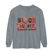 Black Educator Long Sleeve T-Shirt for Inclusive Learning