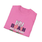 Funny Brain Too Many Thoughts T-Shirt